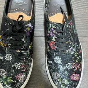 Robert Graham Kobra Floral Print Leather Sneakers on SALE